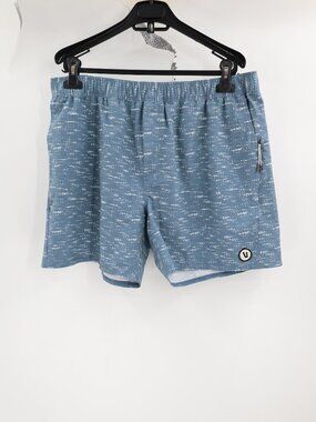Vuori Swim Shorts Mens 2XL Cape 6  Cloud Slub Stretch Drawcord Elastic Waistband
